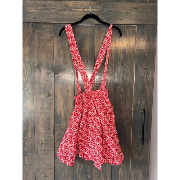 Nashville Red Paisley Print Skirt Vintage‎ Retro Style Large - Picture 6 of 7